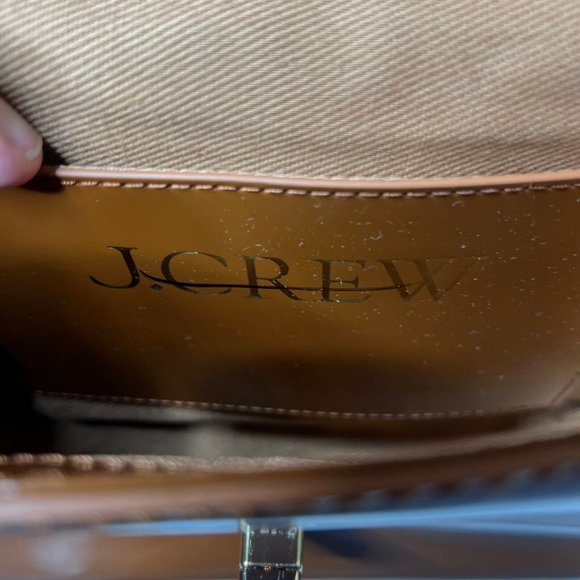 COPY - J.Crew Womens $198 Edie Italian Leather Bag Glazed Pecan BP508 Purse - Picture 7 of 10